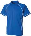 LV370 Piped Performance Polo Royal Blue / White colour image